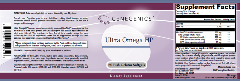 Cenegenics Ultra Omega HP
