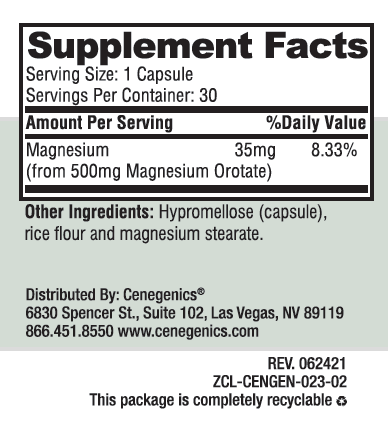 Cenegenics Magnesium Orotate