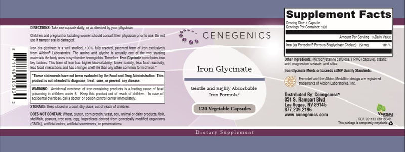 Cenegenics Iron Glycinate