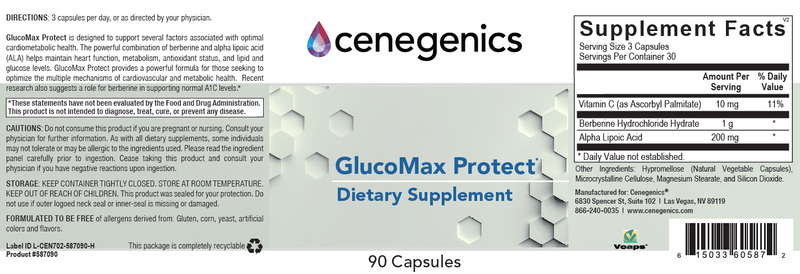 Cenegenics GlucoMax Protect