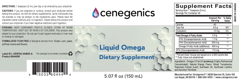Cenegenics Liquid Omega