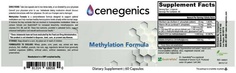 Cenegenics Methylation Formula