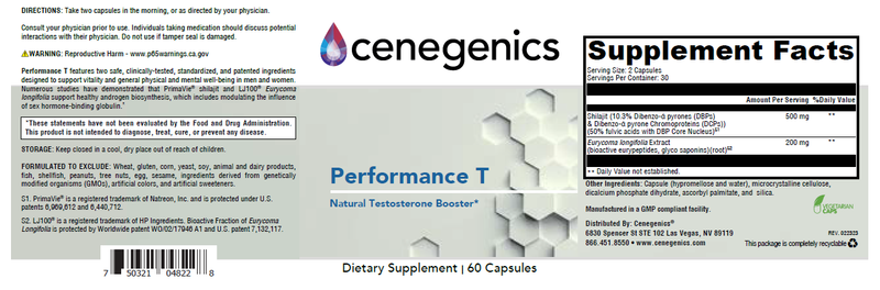 Cenegenics Performance T