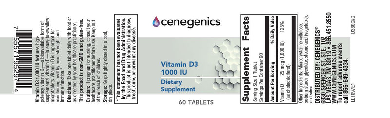Cenegenics Vitamin D3 - Tablets