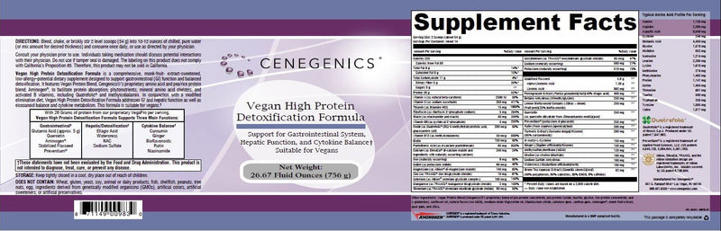 Cenegenics Vegan High Protein Detoxification Formula